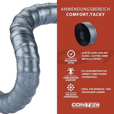 CONTEC lenkerband "comfort.tacky" ct bar tape comfort.tacky asphalt metallic CONTEC lenkerband "comfort.tacky" ct bar tape comfort.tacky asphalt metallic