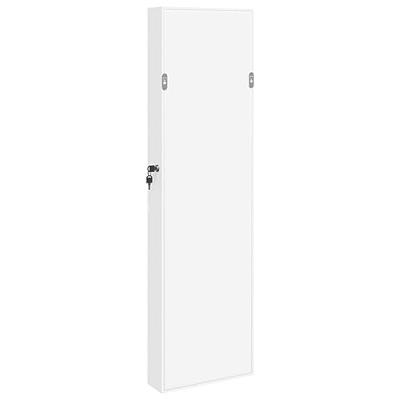 VidaXL Sieradenkast met spiegel wandgemonteerd 30x8,5x106 cm wit
