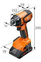 Fein ASCD 18-200 W4 AS 71151161000 Accu-slagmoersleutel 210 Nm 18 V Aantal meegeleverde accus: 0 Li-ion Brushless, Incl. koffer, Zonder accu, Zonder lader - thumbnail