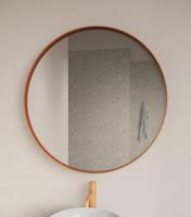 Spiegel Gliss Design Asteri Zonder LED Verlichting 120 cm Met Rand Rosé Koper - thumbnail