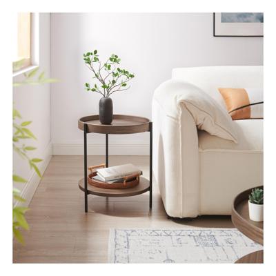 Artistiq Bijzettafel 'Sylver' 44cm, kleur Walnoot