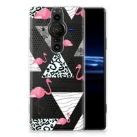 Sony Xperia Pro-I | TPU Hoesje | Flamingo Triangle - thumbnail