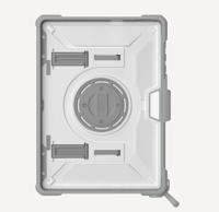 Urban Armor Gear Plasma Healthcare Handstrap & Kickstand Case Back cover Wit, Grijs Tabletcover - thumbnail
