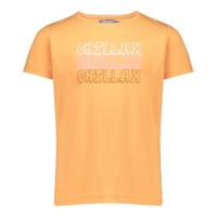 Geisha Meisjes t-shirt 'chillax' - Licht oranje - thumbnail