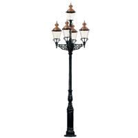 KS Verlichting Nostalgische lantaarnMonaco 5-lichts - zwart - 402 - thumbnail