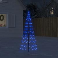 VidaXL Led-kerstboom aan vlaggenmast 200 led's 180 cm blauw - thumbnail