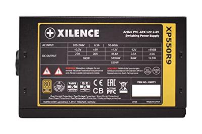 Xilence XP550R9 550W ATX Zwart, Rood power supply unit Xilence XP550R9 550W ATX Zwart, Rood power supply unit