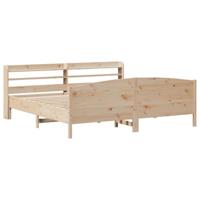 Bedframe zonder matras massief grenenhout 200x200 cm - thumbnail