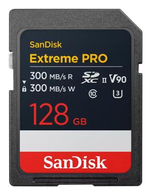 SanDisk SDXC Extreme Pro 128GB 300MB/s V90 UHS-II