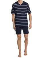 Blauw gestreepte heren shortama Schiesser - thumbnail