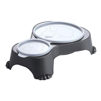 Rotho SALLY Dubbele Voederbak 0.28L+1L Antraciet Rotho SALLY Dubbele Voederbak 0.28L+1L Antraciet