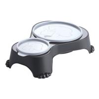 Rotho SALLY Dubbele Voederbak 0.28L+1L Antraciet - thumbnail