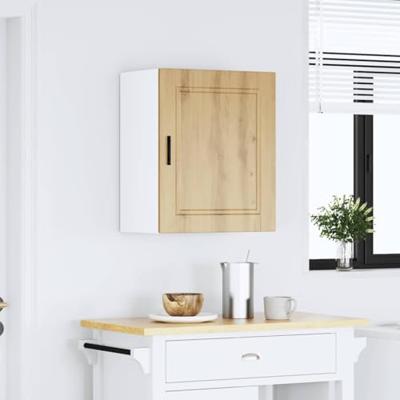 Keukenbovenkast Porto bewerkt hout artisanaal eikenkleur