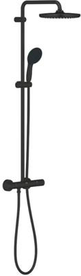 Grohe Tempesta System 250 Professional regendoucheset met 3 straalsoorten en thermostaatkraan Ø25cm mat zwart
