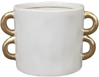 TS Collection bloempot bianca keramiek 14x13cm ivoor - thumbnail