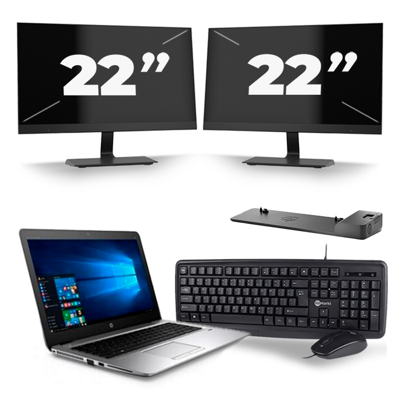 Lenovo ThinkPad A485 - AMD Ryzen 5 2500U - 14 inch - 32GB RAM - 256GB SSD - Windows 11 Home + 1x 23 inch Monitor