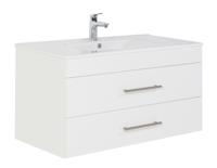 Saniclear Speed badmeubel 100cm 1 kraangat mat wit - thumbnail