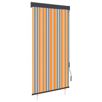 VidaXL Rolgordijn voor buiten 80x250 cm geel en blauw VidaXL Rolgordijn voor buiten 80x250 cm geel en blauw