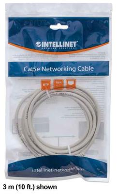 Intellinet 340427 RJ45 Netwerkkabel, patchkabel CAT 6 U/UTP 0.50 m Grijs 1 stuk(s)