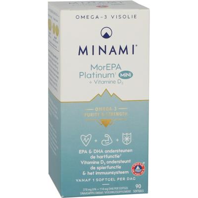 Minami MorEPA platinum mini + vitamine D3 90 Softgels