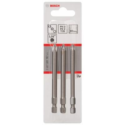 Bosch Accessories PH2, PZ2, T25, 89 mm Bitset