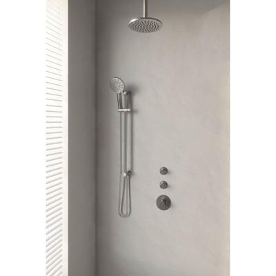 Thermostatisch Inbouwdoucheset Brauer Brushed 20 cm Hoofddouche Plafondarm 3 Standen Handdouche op Glijstang Geborsteld Nikkel Brauer