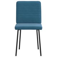 Eetkamerstoelen 4 st fluweel blauw - thumbnail