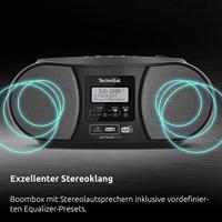 TechniSat DIGITRADIO 1990 Radio/CD-speler DAB+, VHF (FM) AUX, Bluetooth, CD, USB Acculaadfunctie, Wekfunctie Zwart - thumbnail