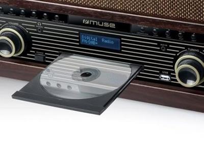 Muse MT-115DAB - Vintage muziekcenter met DAB+, radio, CD- platenspeler en Bluetooth
