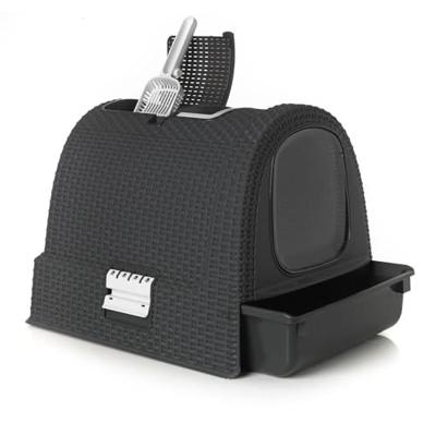 Kattenbak Curver Antraciet 51 x 38,5 x 39,5 cm Plastic (Plastic)