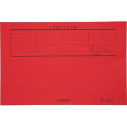 Vouwmap Secolor Folio 100% gerecycled karton 250gr Rood