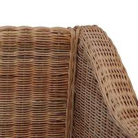 Fauteuil met kussens natuurlijk rattan - thumbnail