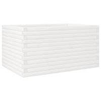 VidaXL Plantenbak 90x60x46 cm massief grenenhout wit - thumbnail