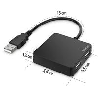 Hama usb-hub 4-poorts usb 2.0 480 mbit/s - thumbnail