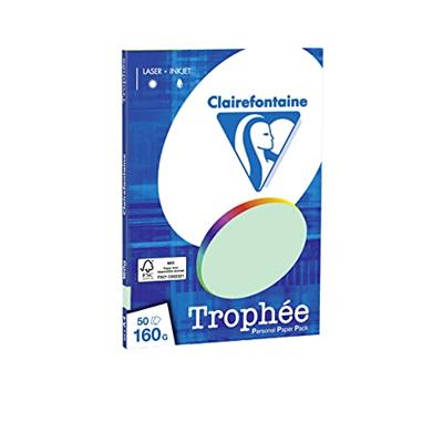 Groen A4 papier 160 gram 50 vel Clairefontaine Trophée Groen A4 papier 160 gram 50 vel Clairefontaine Trophée