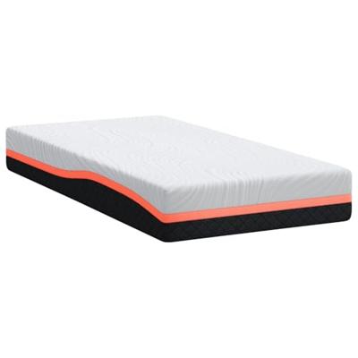 Matras Wit en Grijs 90 x 200 cm Traagschuim