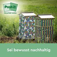 Post-it Recycled notes, 100 vel, ft 76 x 127 mm, geel, pak van 6 blokken - thumbnail