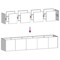 Plantenbak roestig 200x40x40 cm weervast staal - thumbnail