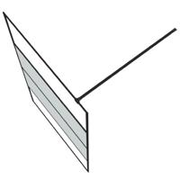 Inloopdouchewand 115x195 cm halfmat ESG-glas zwart - thumbnail