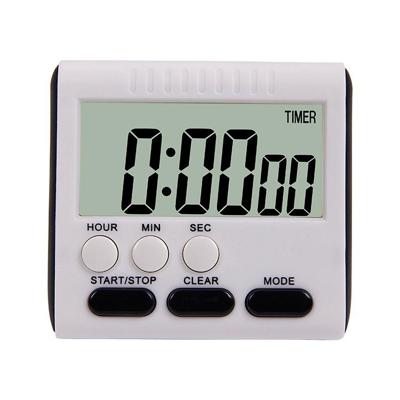 Keuken timer 24 uur digitale wekker LCD-scherm magnetische backing voor koken bakken (zwart)