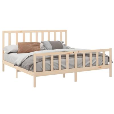 Bedframe zonder matras massief grenenhout 200x200 cm