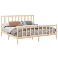 Bedframe zonder matras massief grenenhout 200x200 cm - thumbnail