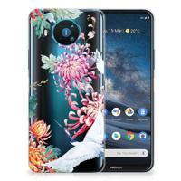 Nokia 8.3 | TPU Hoesje | Bird Flowers - thumbnail