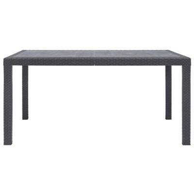 Tuintafel 150x90x72 cm rattan-look kunststof bruin