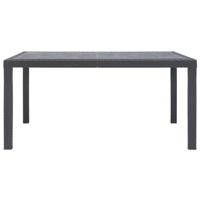 Tuintafel 150x90x72 cm rattan-look kunststof bruin - thumbnail