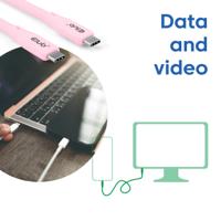 Club3D Lifestyle USB-C kabel PD 240W, 20Gbps | 2m | roze - thumbnail