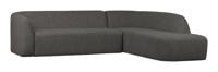 WOOOD Hoekbank 'Sloping' Rechts, kleur Antraciet Melange - thumbnail