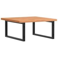 Badkamer wandschap staal en massief beukenhout - thumbnail