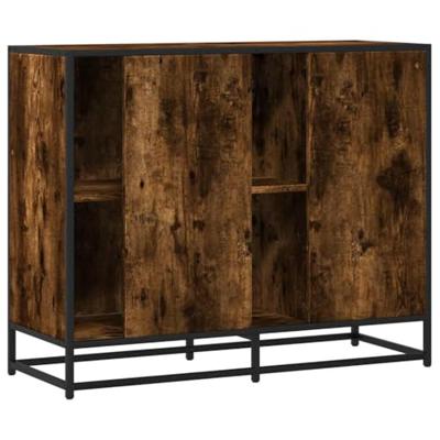 Dressoir 92x35x76 cm bewerkt hout gerookt eikenkleurig