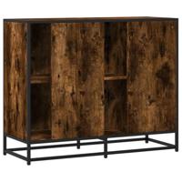 Dressoir 92x35x76 cm bewerkt hout gerookt eikenkleurig - thumbnail